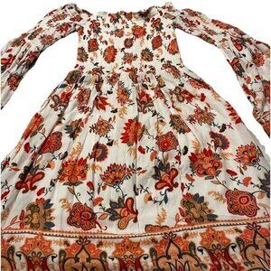 Xhilaration Dress Womens Sz XS Floral Lace Long Bell Sleeve Western Boho